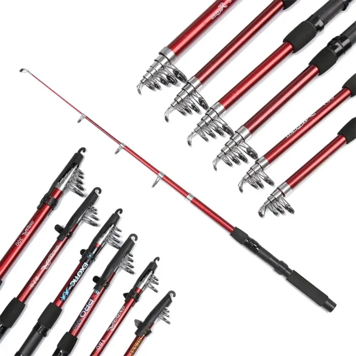Outdoor Fiberglass Sea Rod Telescopic Fishing Rod Pole Fishing Tackle Tools 1 5 3 0m