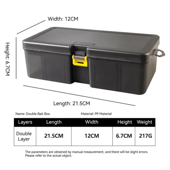 Pro Beros Fishing Tackle Box Waterproof Plastic Double Layer Lures Hook Minnow Bait Storage Case Multifunctional 2