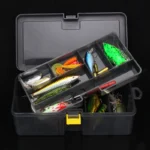 Pro Beros Fishing Tackle Box Waterproof Plastic Double Layer Lures Hook Minnow Bait Storage Case Multifunctional 4