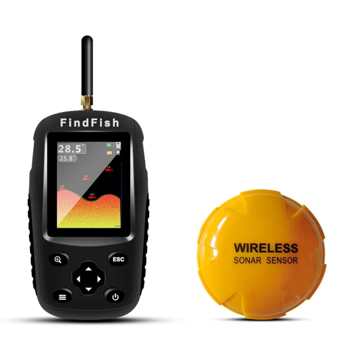 Portable Sonar Fish Finder Boat Depth Fishing Fish Finders Waterproof Handheld Wireless Fishing Finder Kayak Transducer 1