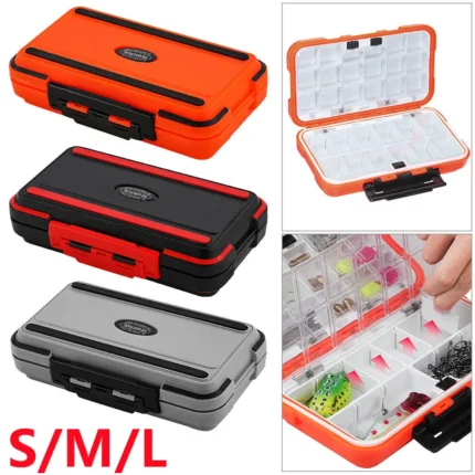 S M L Fishing Tackle Box With Removeable Dividers Waterproof Case For Fishing Lures Bait Gadget 1