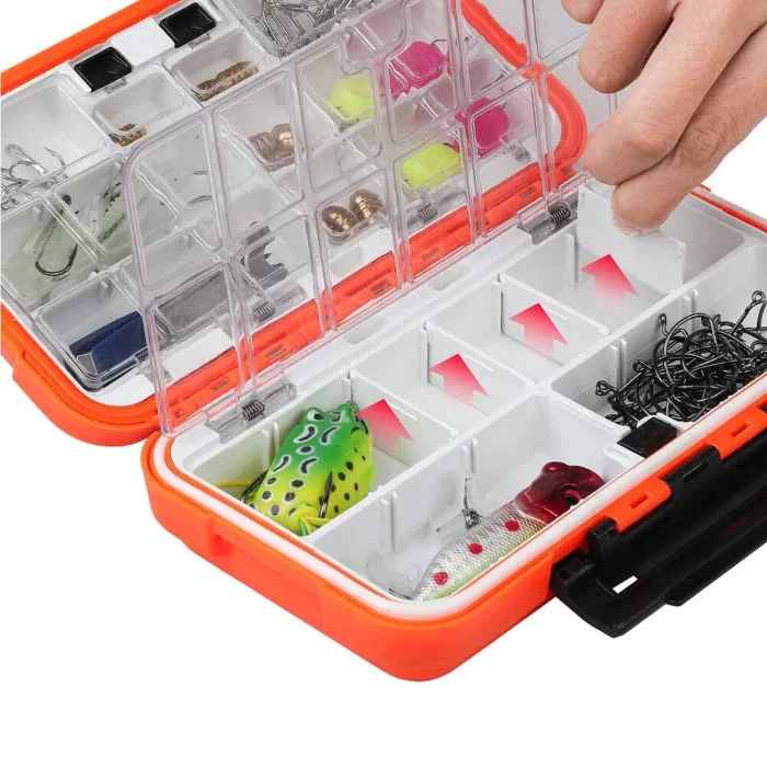 S M L Fishing Tackle Box With Removeable Dividers Waterproof Case For Fishing Lures Bait Gadget 3