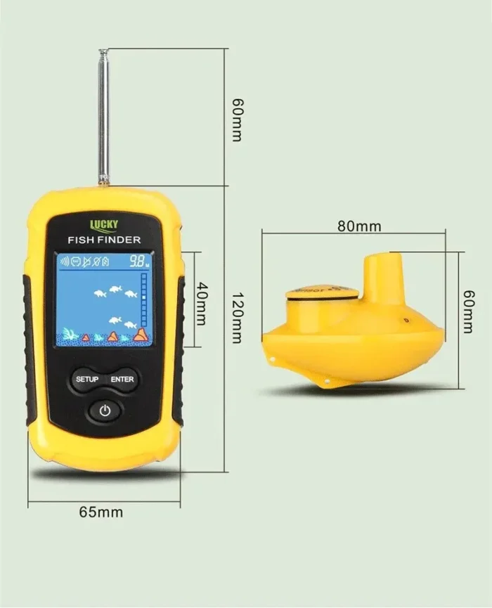 Seasir Lucky 1108 1 Portable Fish Finder Fishing Sonar Sounder Alarm Transducer Fishfinder 0 7 100m 5