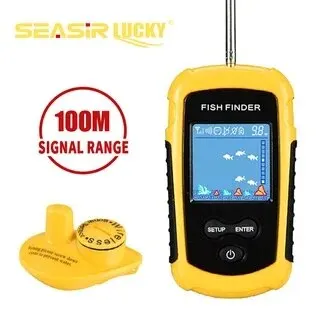 Seasir Lucky 1108 1 Portable Fish Finder Fishing Sonar Sounder Alarm Transducer Fishfinder 0 7 100m