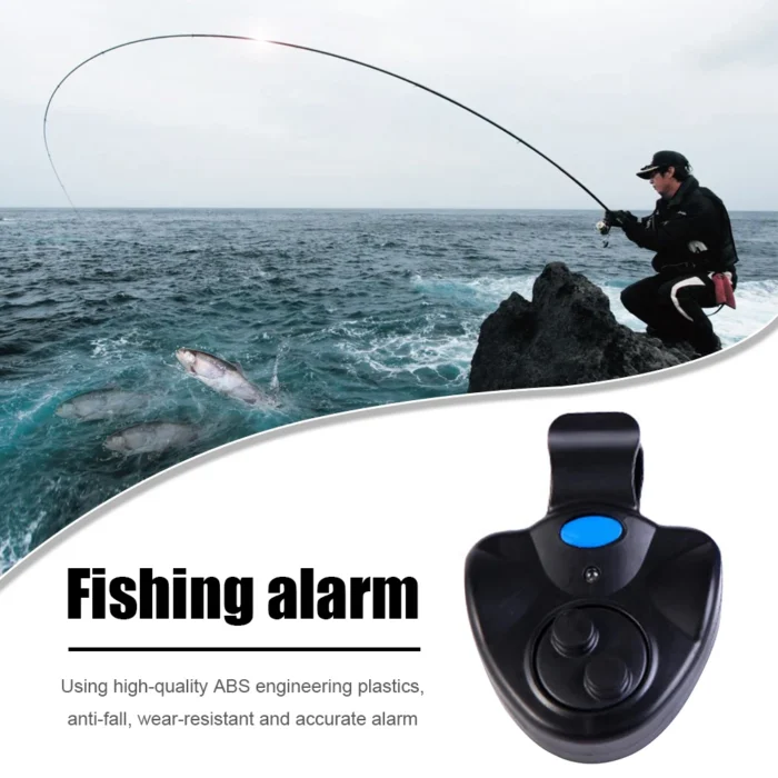 Small Fishing Alarm Electronic Buzzer Night Indicator Alert Light High Brightess Lamp Fish Bite Finder Loud 1