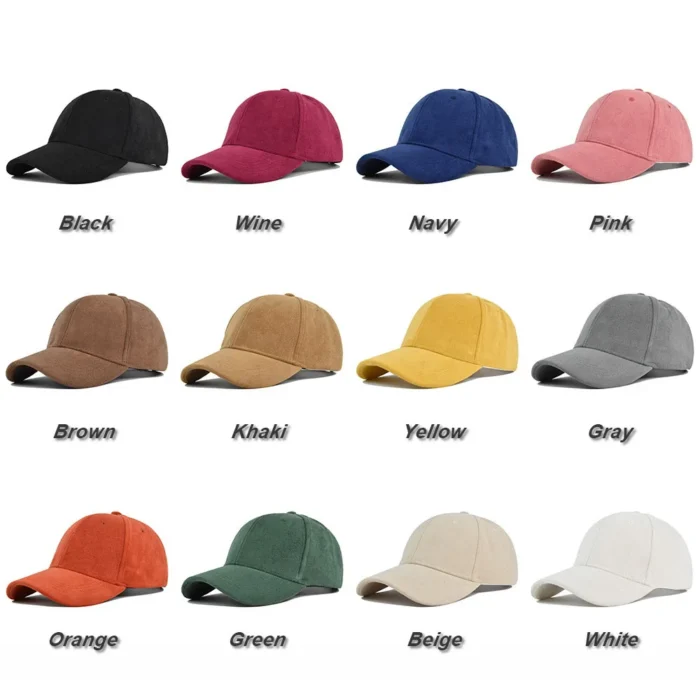 Solid Suede Retro Baseball Caps For Men Women Spring Autumn Street Snapback Hip Hop Hat Adjustable 1