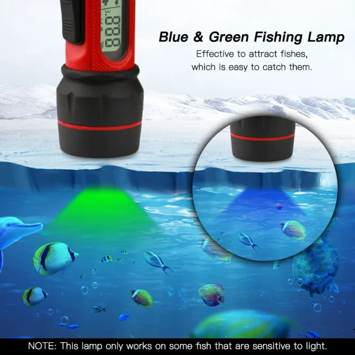 Sonar Ice Fishing Fish Finder With Led Underwater Light Wireless Handheld Fishfinder With 0 8 90m 2