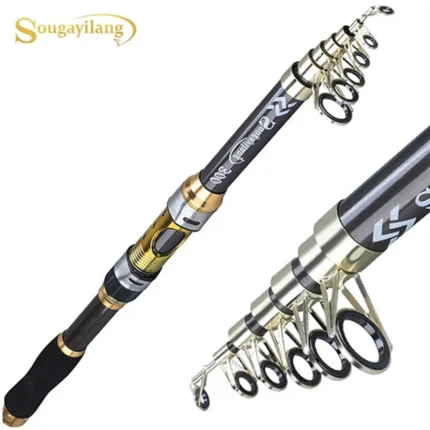 Sougayilang 2 1m 3 6m Spinning Fishing Rod Carbon Trout Carp Telescopic Fishing Pole Lure Fishing