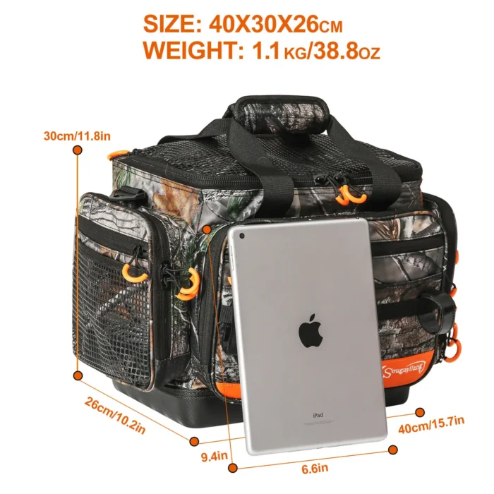 Sougayilang Fishing Tackle Bags Water Resistant Tray Bags Portable Fishing Organizer Shoulder Satchel Fishing Tools 1