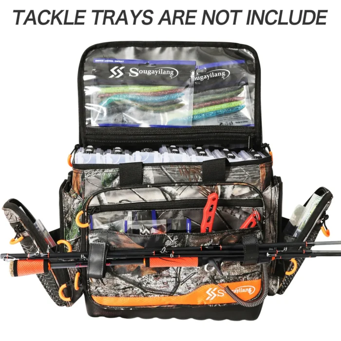 Sougayilang Fishing Tackle Bags Water Resistant Tray Bags Portable Fishing Organizer Shoulder Satchel Fishing Tools 2