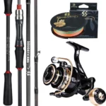 Sougayilang Spinning Fishing Reel And Rod Set 1 8m 2 1m Bass Fishing Rod And Spinning