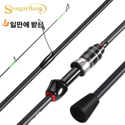 Sougayilang Spinning Fishing Rod 1 8m 2 1m Ultralight Carbon Fiber Rod Pole Eva Handle Baitcasting