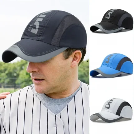 Summer Quick Drying Thin Breathable Mesh Sports Hat Men And Women Sun Uv Protection Letter Printed 1