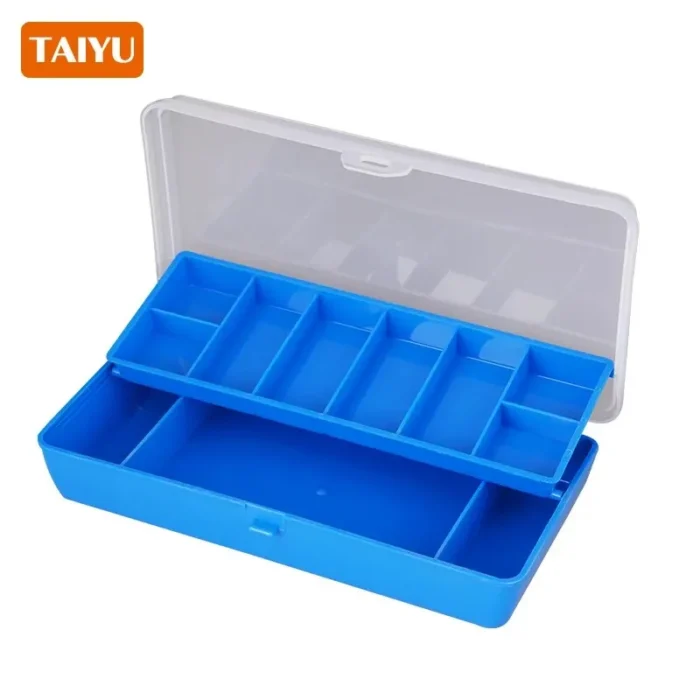 Taiyu Portable Fishing Tackle Box 11 Compartments Double Deck Storage Case Carp Fishing Accessories Lure Hook