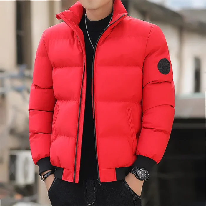 Tiger Head Cotton Coat Men S Winter Men S Korean Edition Slim Fit Youth Stand Up 3