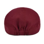 Voboom Red Summer Cotton Flat Cap Ivy Caps Men Women Burgundy Newsboy Cabbie Driver Solid Color 3