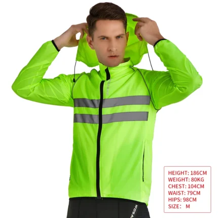 Wosawe Ultralight Men S Cycling Windbreaker Reflective Jacket Windproof Water Resistant Mtb Road Bicycle Long Jersey 1