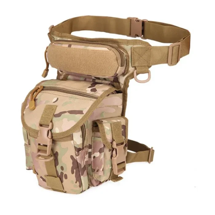 Waterproof Camouflage Shoulder Crossbody Bags Outdoor Sports Multifunctional Men Leg Bag Accessories Travel Fishing Tackle Bags 4