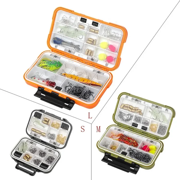 Waterproof Fishing Tackle Box Fishing Accessories Tool Storage Box Fish Hook Lure Fake Bait Boxes For 3