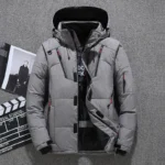 Winter Mens White Duck Down Jacket Warm Hooded Thick Slim Fit Puffer Jacket Coat Male Casual 3