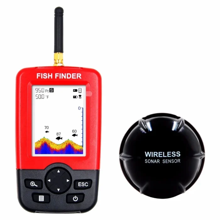 Wireless Fish Finder Echo Sounder Waterproof Fishfinder Sounder Sonar Sensor Depth Test Rechargeable Portable Water Fishing 5