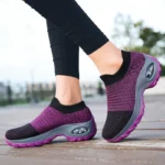 Women S Casual Sports Socks Sneakers Fashionable Thick Sole Air Cushion Elevated Sloping Heel Rocking Shoes 2