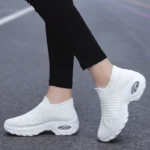 Women S Casual Sports Socks Sneakers Fashionable Thick Sole Air Cushion Elevated Sloping Heel Rocking Shoes 5