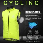 X Tiger Windproof Cycling Vest Rainproof Sleeveless Reflective Safety Vest Mtb Bike Jacket Outdoor Sport Quick 2