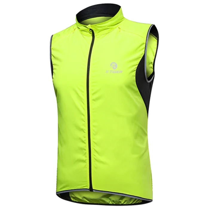 X Tiger Windproof Cycling Vest Rainproof Sleeveless Reflective Safety Vest Mtb Bike Jacket Outdoor Sport Quick