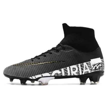 Zhenzu Size 35 45 Men Boys Soccer Shoes Football Boots High Ankle Kids Cleats Training Sport