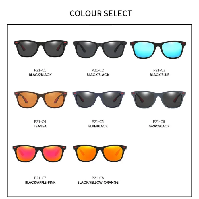 Zxwlyxgx Classic Polarized Sunglasses Men Women Brand Design Driving Square Frame Sun Glasses Male Goggle Uv400 3