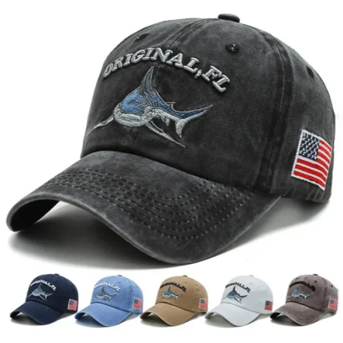 Baseball Caps Men Shark American Flag Men Hats Animal Snapback Hat Trump Hip Pop Casual Usa