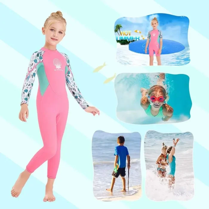 Girls Wetsuit Diving Suit 2 5mm Neoprene Swimsuit Long Sleeve Surfing Jellyfish Clothing Swimwear For Cold 3