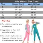 Girls Wetsuit Diving Suit 2 5mm Neoprene Swimsuit Long Sleeve Surfing Jellyfish Clothing Swimwear For Cold 4