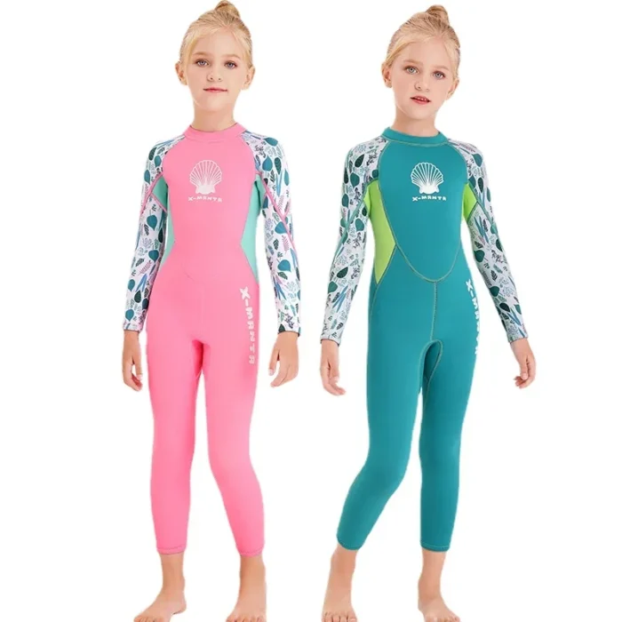 Girls Wetsuit Diving Suit 2 5mm Neoprene Swimsuit Long Sleeve Surfing Jellyfish Clothing Swimwear For Cold