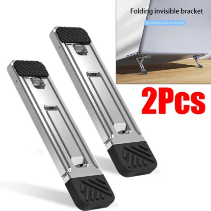 1 2pcs Mini Invisible Laptop Stand For Ipad Mobile Phone Tablet Metal Alloy Folding Bracket Laptop.webp