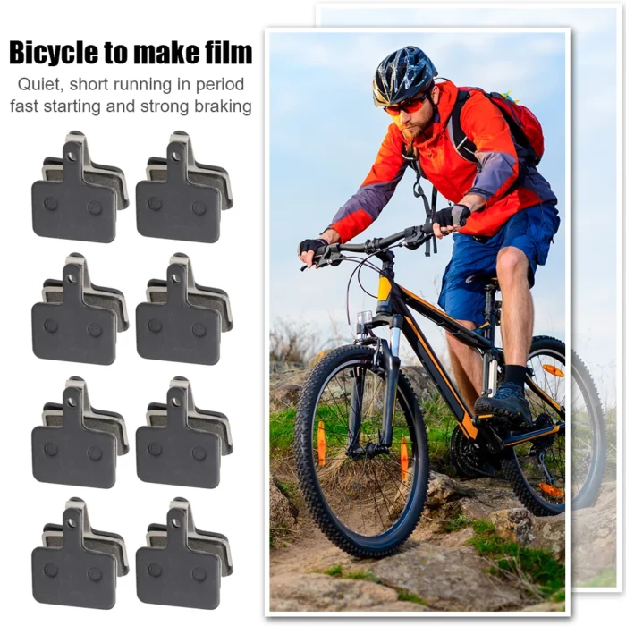 1 4 Pairs Resin Semi Metallic Bicycle Brake Pads For Shimano B01s M375 M395 M446 M485 1.webp