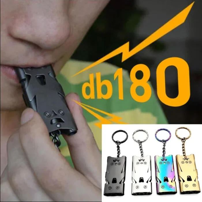 1 Pcs Double Pipe Whistle Pendant Keychain High Decibel Outdoor Survival Emergency Whistle Camping Tool Multifunction 3.webp