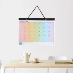 1 Pc 2024 Rainbow Monthly Wall Calendar Pvc Transparent Cover Perfect For Planning And Organizing Daily 1.webp