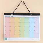 1 Pc 2024 Rainbow Monthly Wall Calendar Pvc Transparent Cover Perfect For Planning And Organizing Daily 2.webp