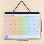 1 Pc 2024 Rainbow Monthly Wall Calendar Pvc Transparent Cover Perfect For Planning And Organizing Daily 5.webp