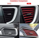 10pcs 20cm Car Air Conditioner Outlet Decorative U Shape Moulding Trim Decor Strips Car Styling Car 1.webp