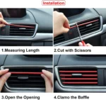 10pcs 20cm Car Air Conditioner Outlet Decorative U Shape Moulding Trim Decor Strips Car Styling Car 4.webp