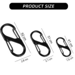 10pcs S Type Carabiner Zipper Clip Anti Theft Keep Zipper Closed Mini Keychain Hook Outdoor Camping 1.webp