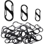 10pcs S Type Carabiner Zipper Clip Anti Theft Keep Zipper Closed Mini Keychain Hook Outdoor Camping.webp