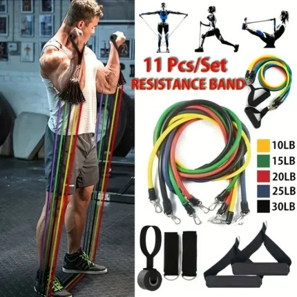 11pcs Set Pull Rope Resistance Bands Portable Fitness Equipment Ankle Strap Chest Expander Elastic Exercise Band.webp