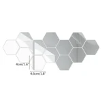 12pcs Hexagon Mirror Wall Stickers Acrylic Self Adhesive Gold Silver Black Tiles Decals Diy Household Decorative 3.webp