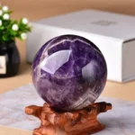 1pc Natural Dream Amethyst Ball Polished Globe Massaging Ball Reiki Healing Stone Home Decoration Exquisite Gifts.webp