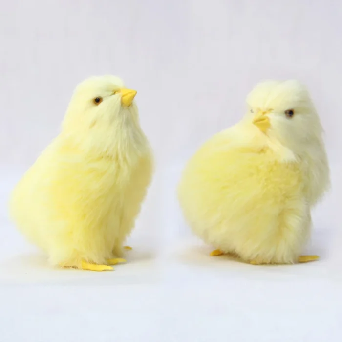 1pc Realistic Simulation Chick Toy Plush Chick Ornament For Kids Easter Gifts Chicken Model Miniature Home 3.webp