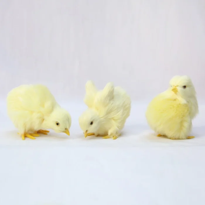 1pc Realistic Simulation Chick Toy Plush Chick Ornament For Kids Easter Gifts Chicken Model Miniature Home 4.webp
